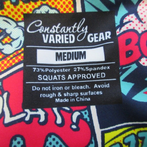 Constantly Varied Gear Leggings Women M Comic Book Pop Art Print Athleisure 242 - Picture 8 of 11